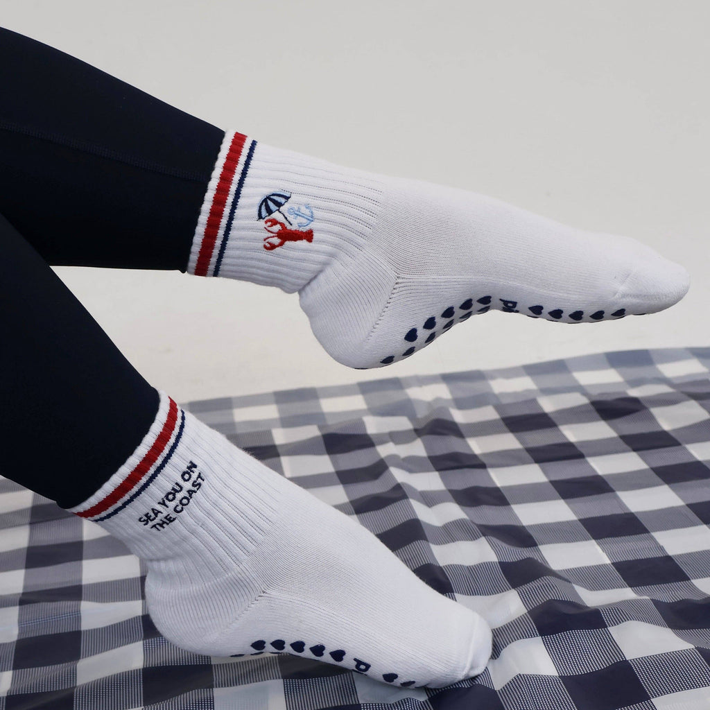 Sea You on the Coast Grip Socks