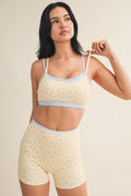 Ditsy Print Double Layered Sports Bra