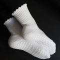 PILA Plain Best Grip Socks - White Ruffle