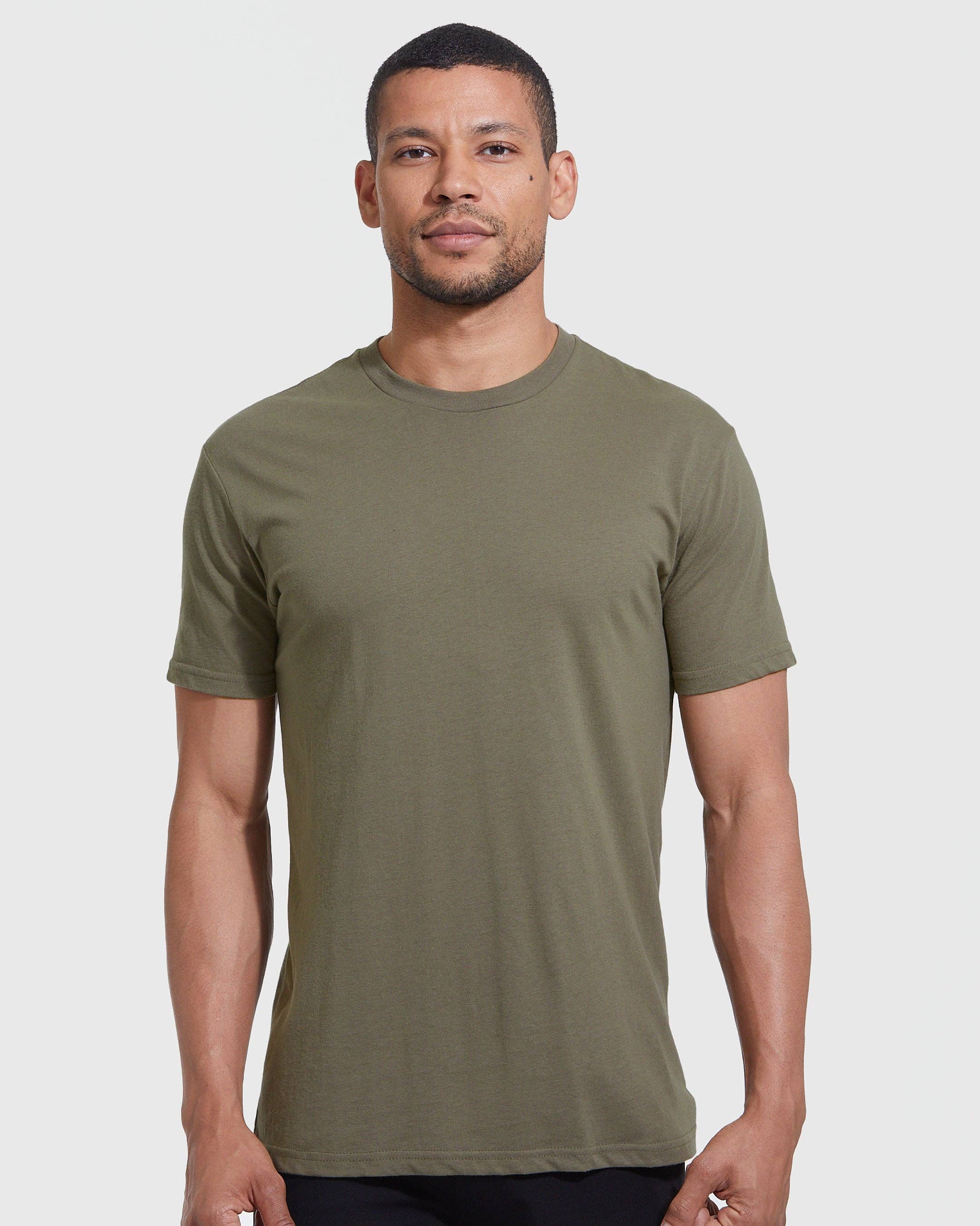 Short Sleeve T-Shirt | Crew Neck | Military Green