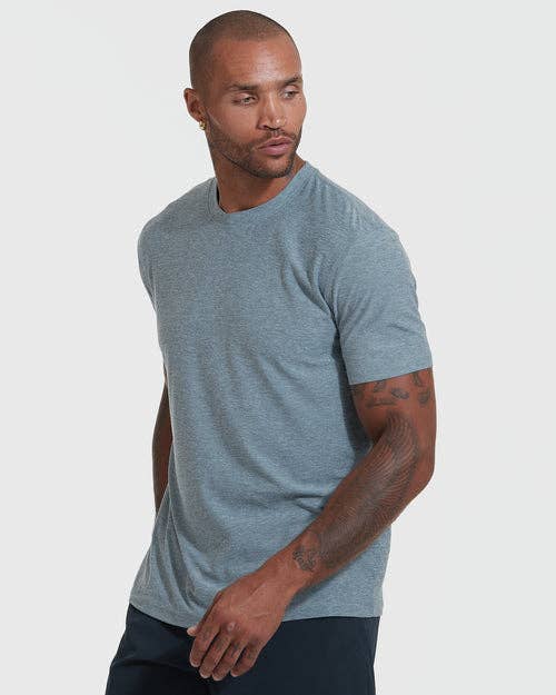 Short Sleeve T-Shirt | Active | Crew Neck | Heather Indigo