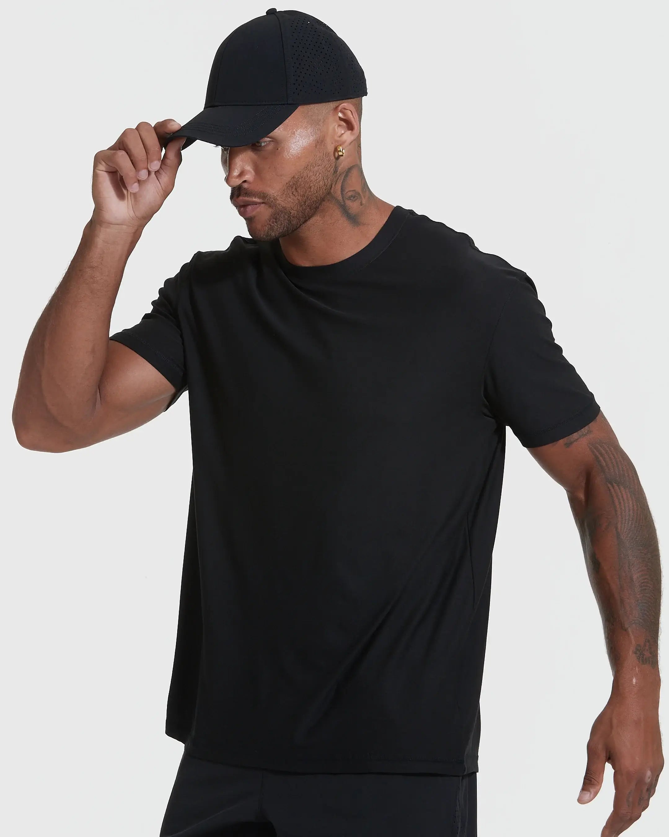 Short Sleeve T-Shirt | Active | Crew Neck | Black