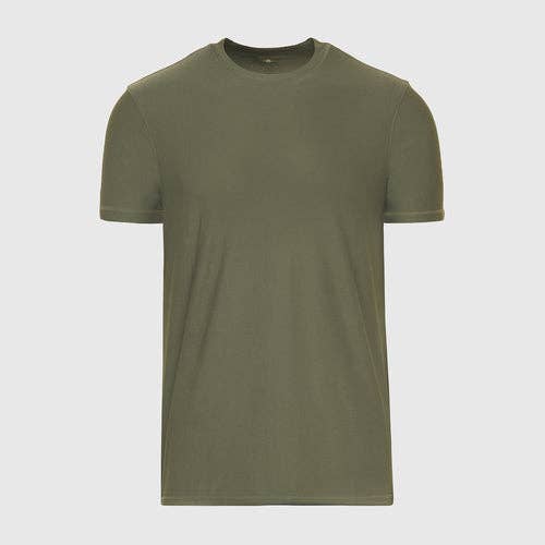Short Sleeve T-Shirt | Active | Crew Neck | Military Green