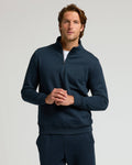 Navy Half Zip Fleece Sweatshirt