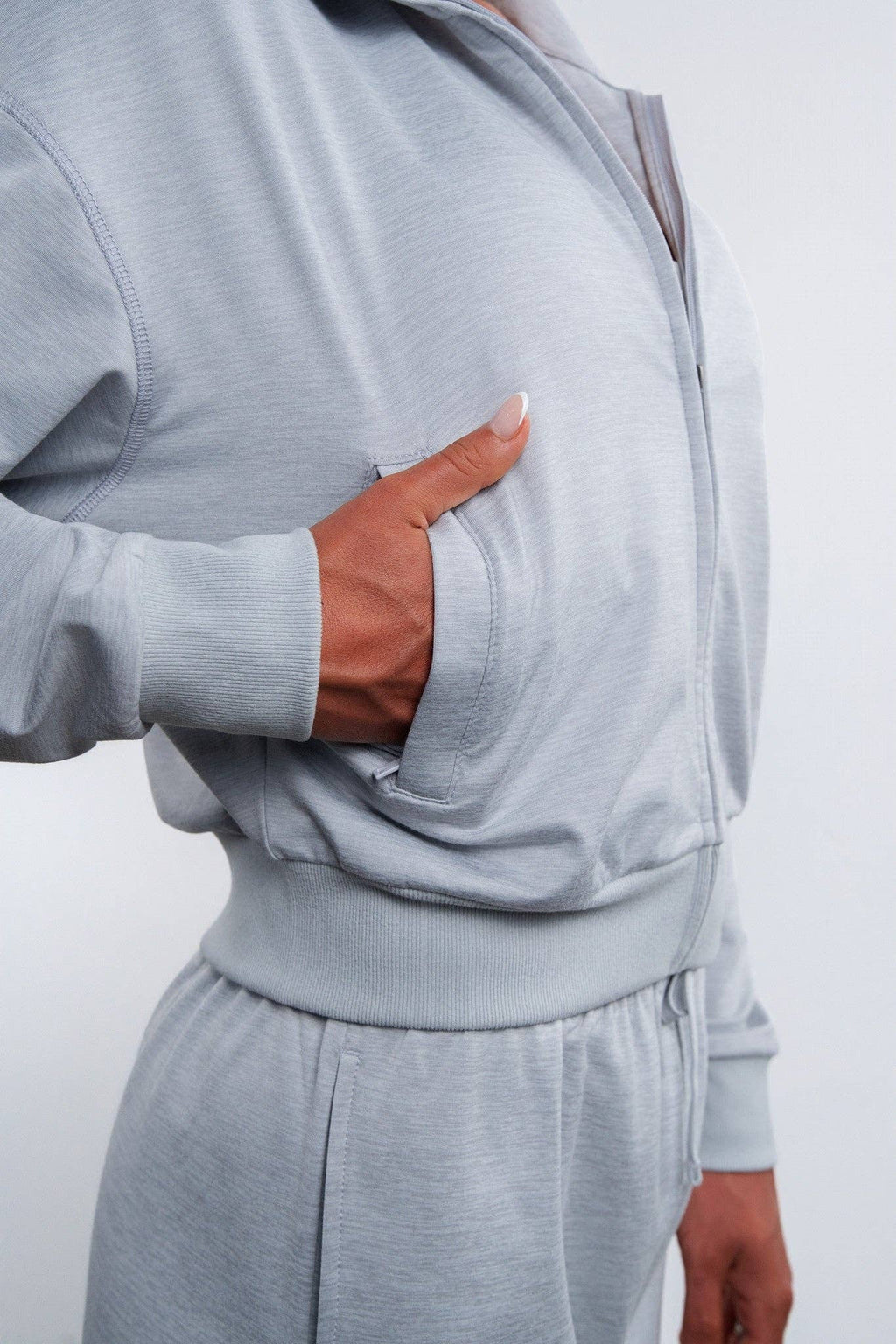 Vitality Marshmallow Zip Up Jacket - Stone Heather