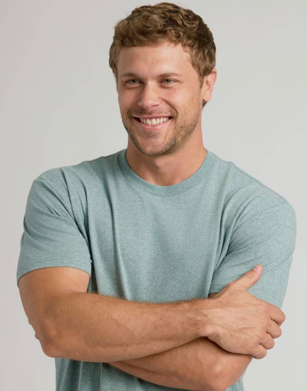 Green Short Sleeve Crew Neck Tee
