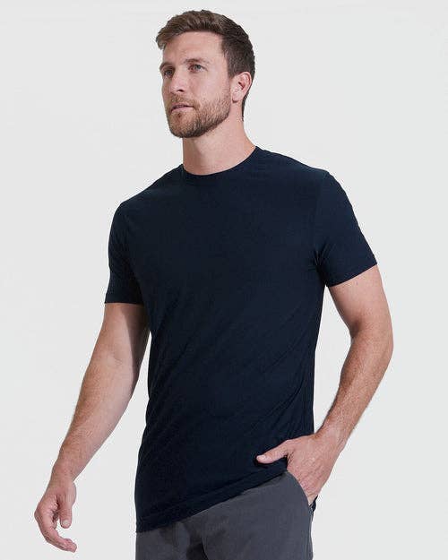 Short Sleeve T-Shirt | Active | Crew Neck | Tall | Navy