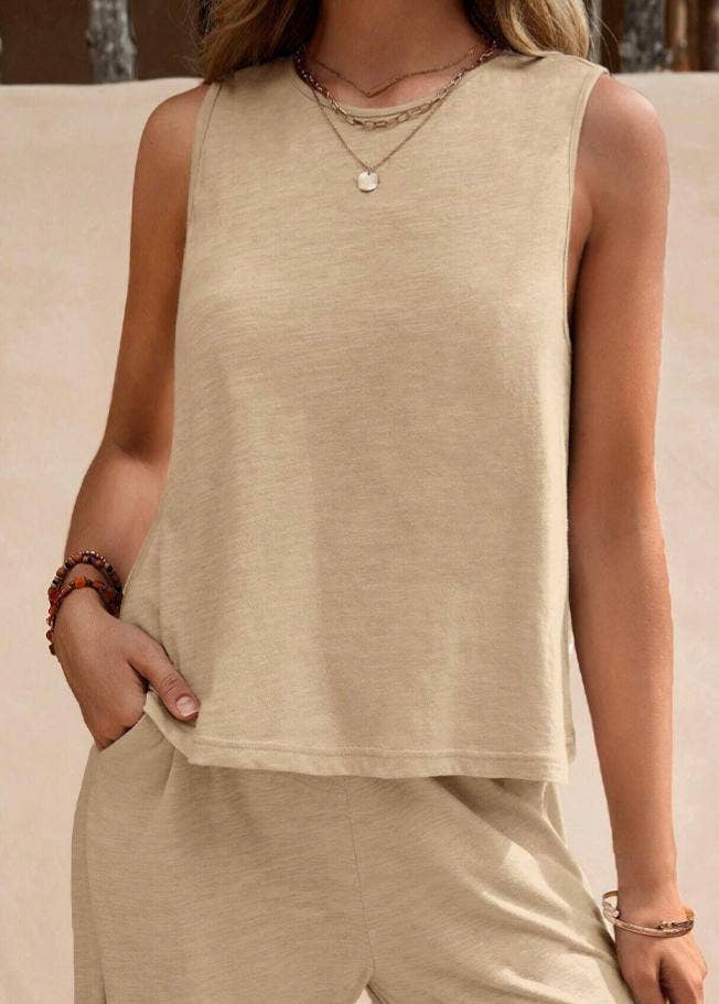 Let's go to the Beach Tank / Pants Set