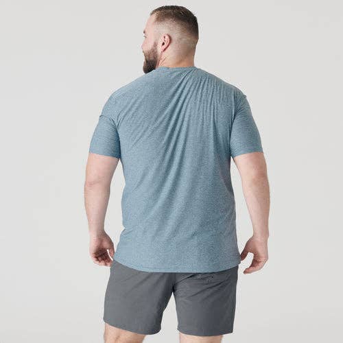 Short Sleeve T-Shirt | Active | Crew Neck | Heather Indigo