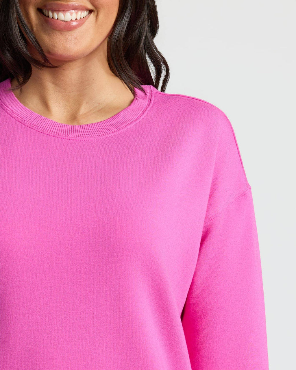 Electric Fuchsia Pullover Crew