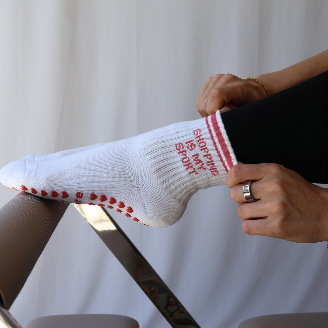Shopping Is My Sport Grip Sock