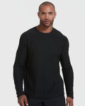 Long Sleeve T-Shirt | Active | Crew Neck | Black