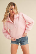 Dove Funnel Neck Half Zip