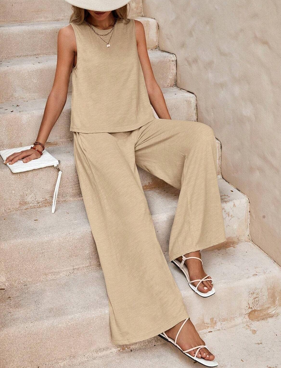 Let's go to the Beach Tank / Pants Set