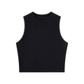 Basic Essential cotton high neck crop fitted tank top