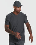 Short Sleeve T-Shirt | Active Crew Neck | Charcoal Heather Gray