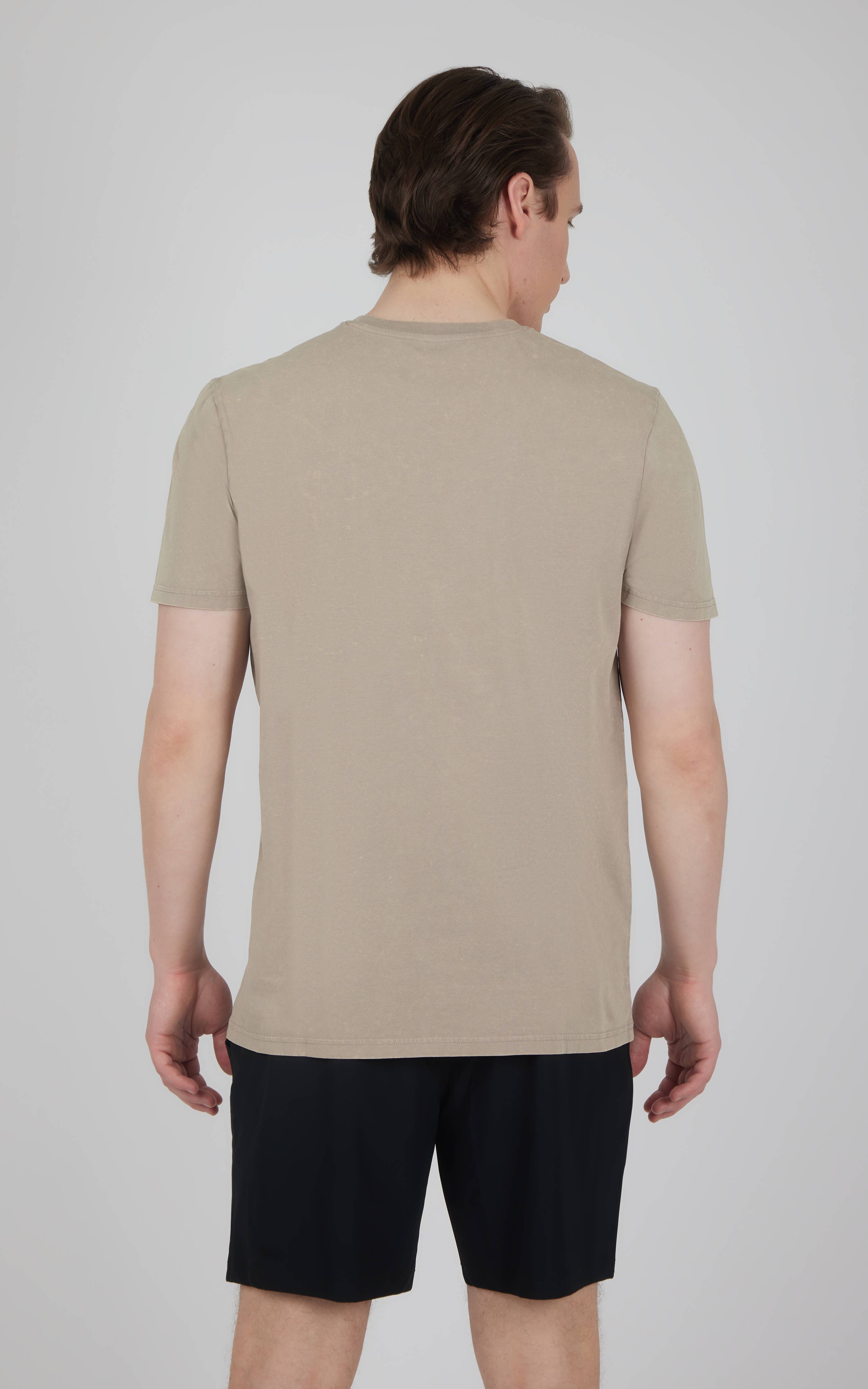 Men's Acid Washing Short Sleeve Crew Neck T shirt