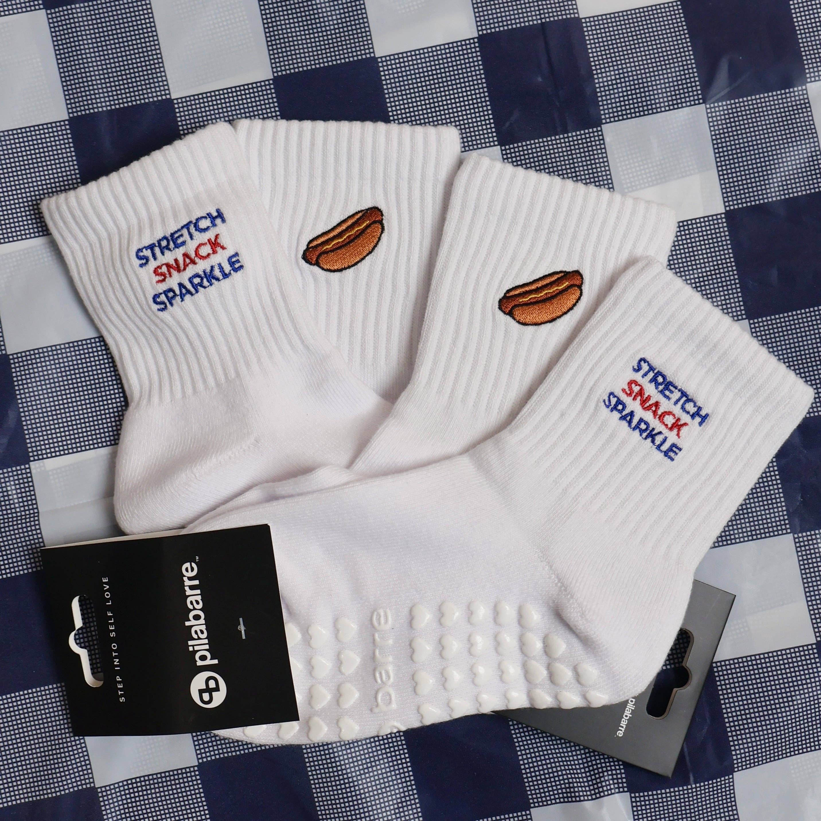 Stretch Snack Sparkle - Hotdog Grip Socks