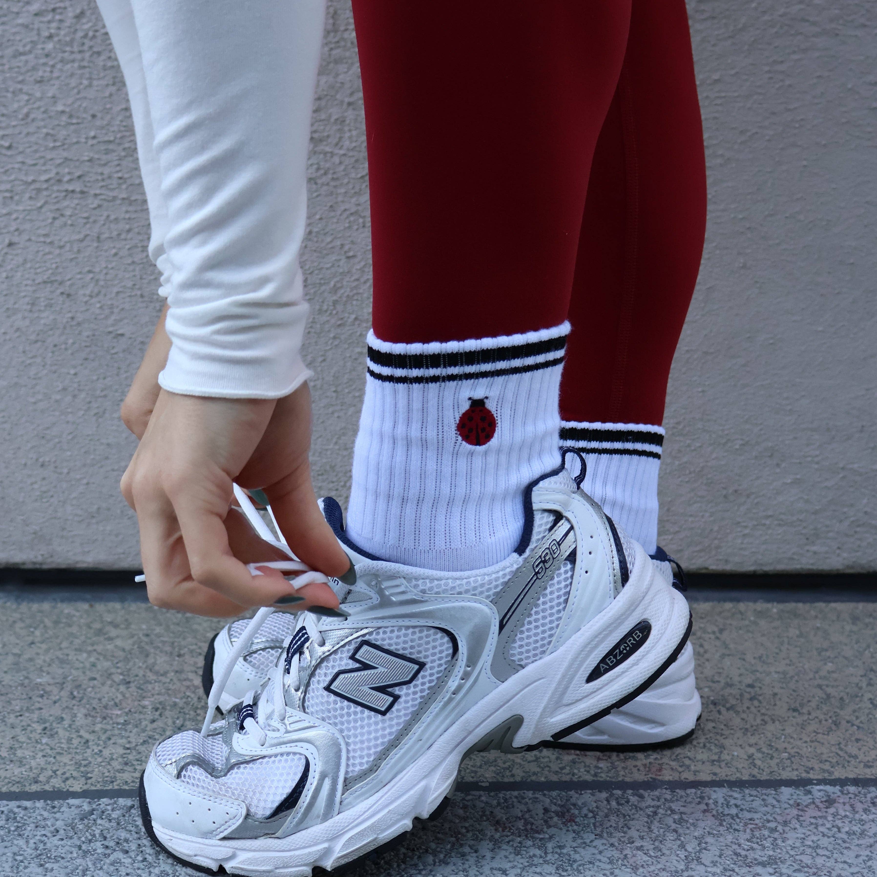 Ladybug Grip Socks