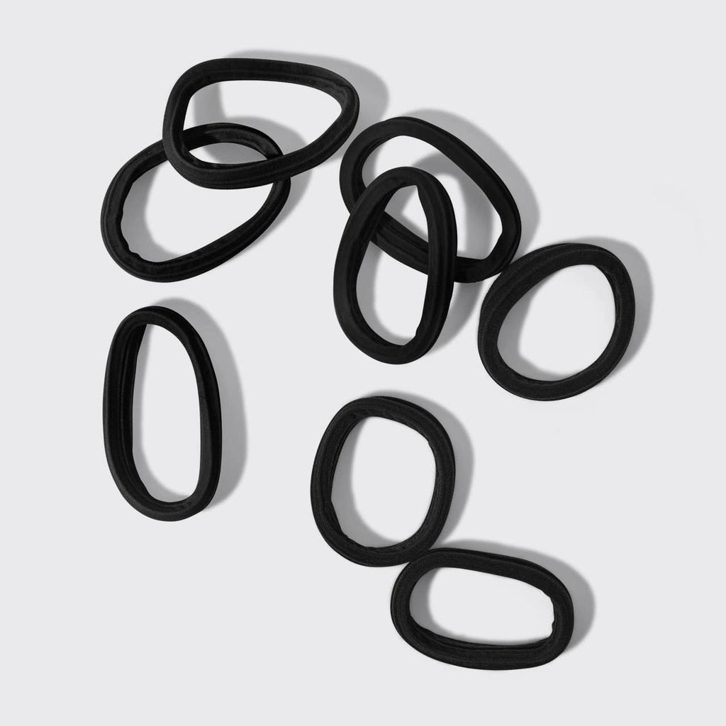 Black Recycled Seamless Hair Elastics