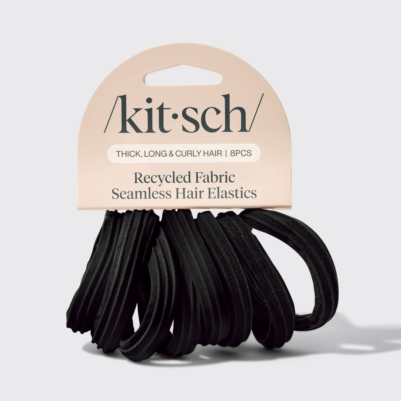 Black Recycled Seamless Hair Elastics