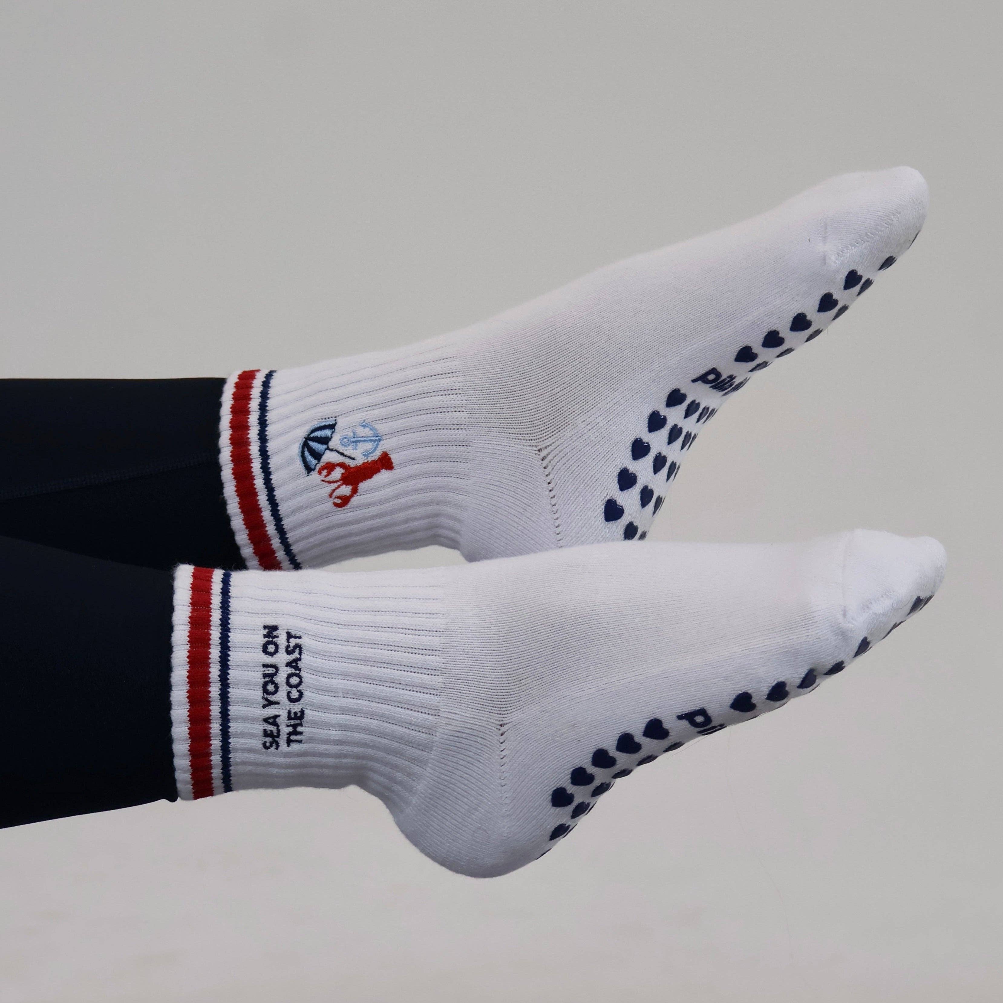 Sea You on the Coast Grip Socks