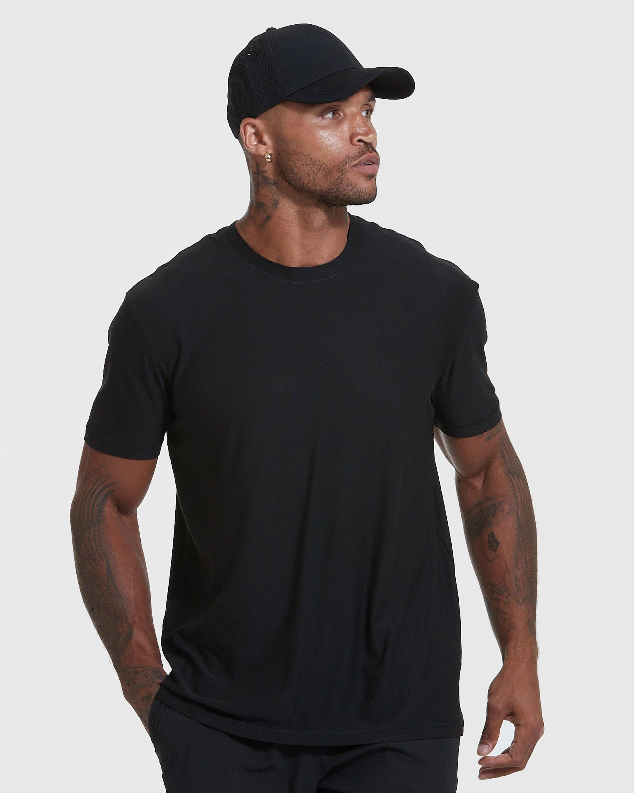 Short Sleeve T-Shirt | Active | Crew Neck | Black