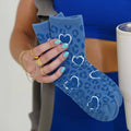 Cheetah Grip Socks- Blue