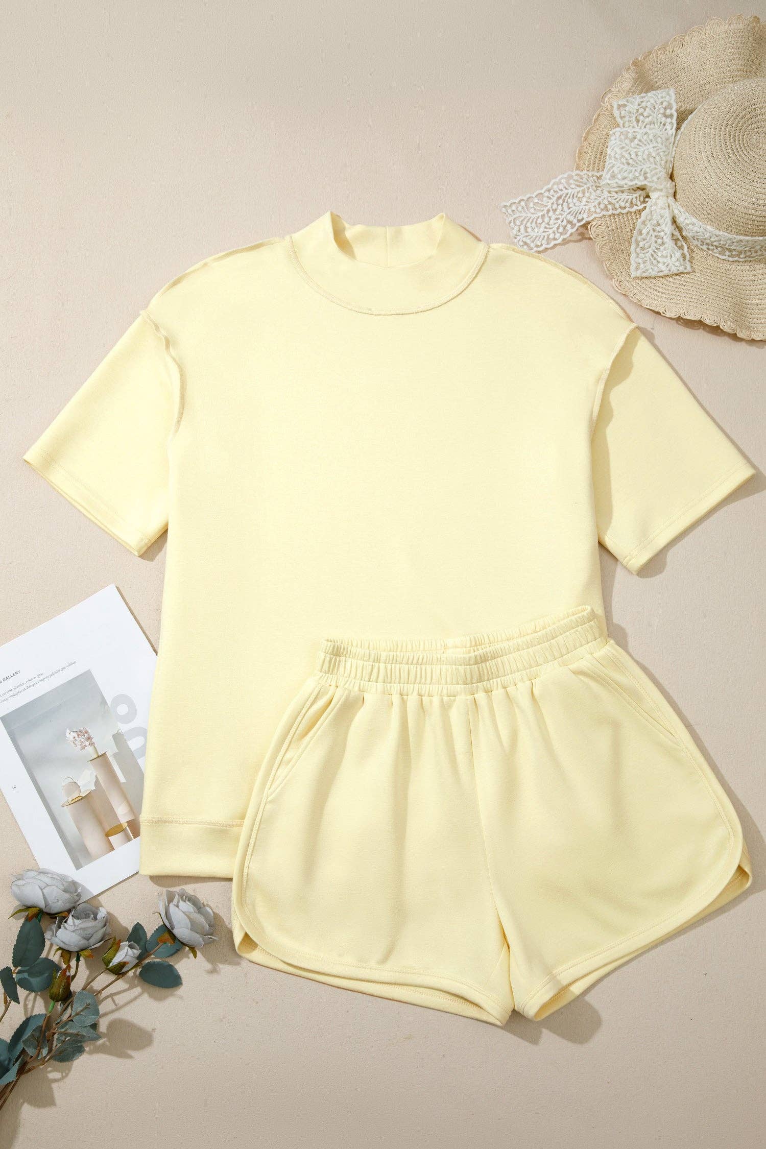 Butter Yellow Tee & Shorts Set