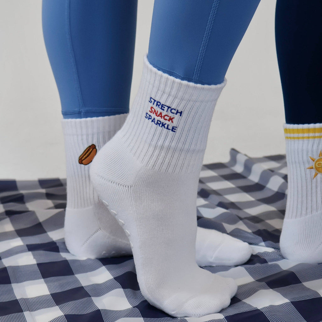 Stretch Snack Sparkle - Hotdog Grip Socks
