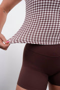 Cloud II® U Tank - Fudge Houndstooth