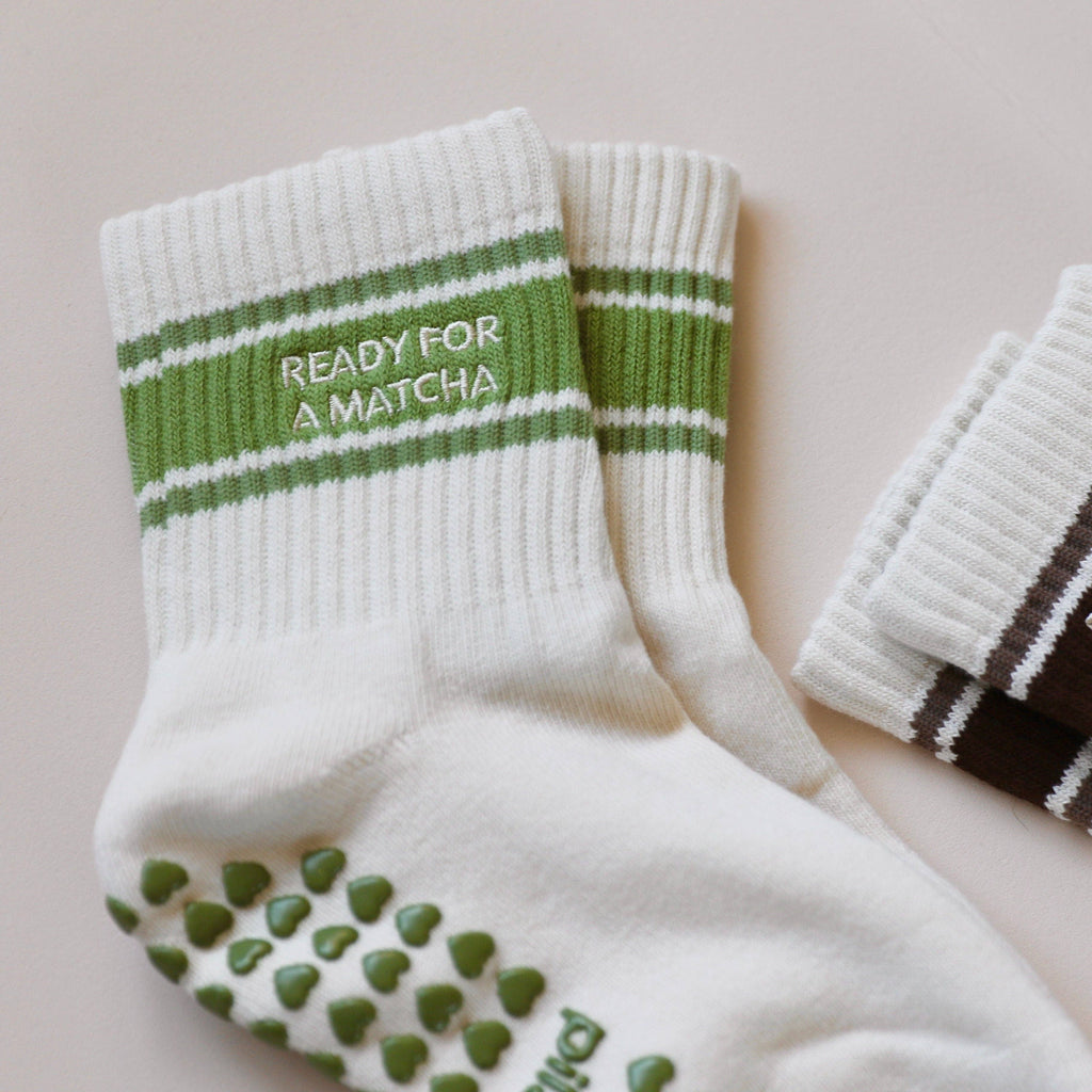 Ready for a Matcha Grip Socks