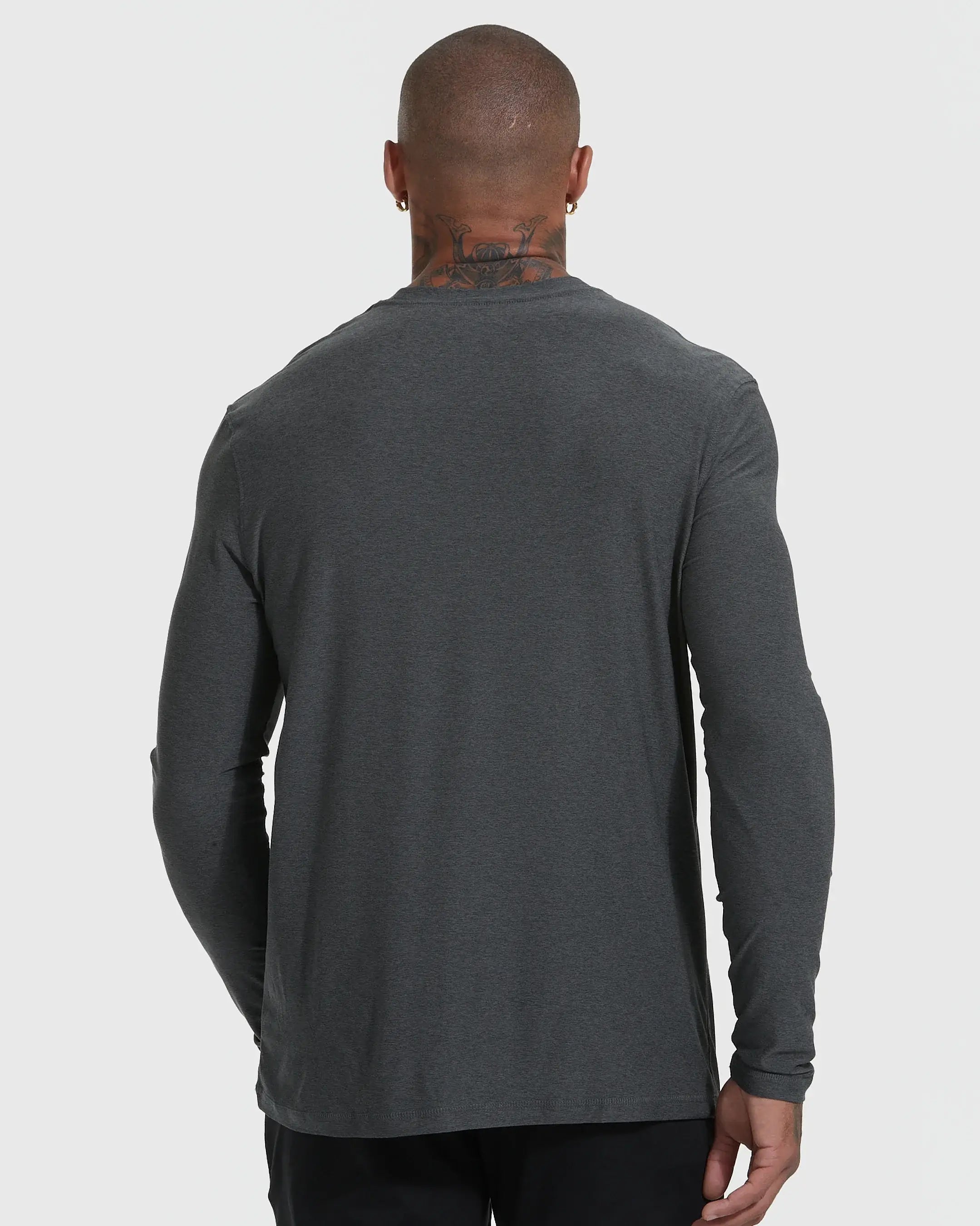 Long Sleeve | Active | Crew Neck | Charcoal Heather Gray