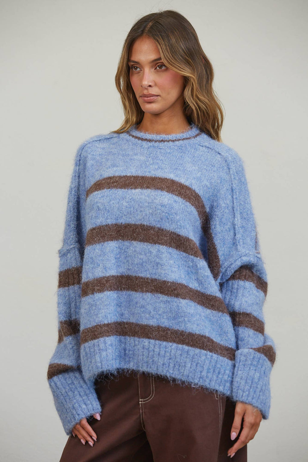 Boyfriend Fit Stripe Sweater