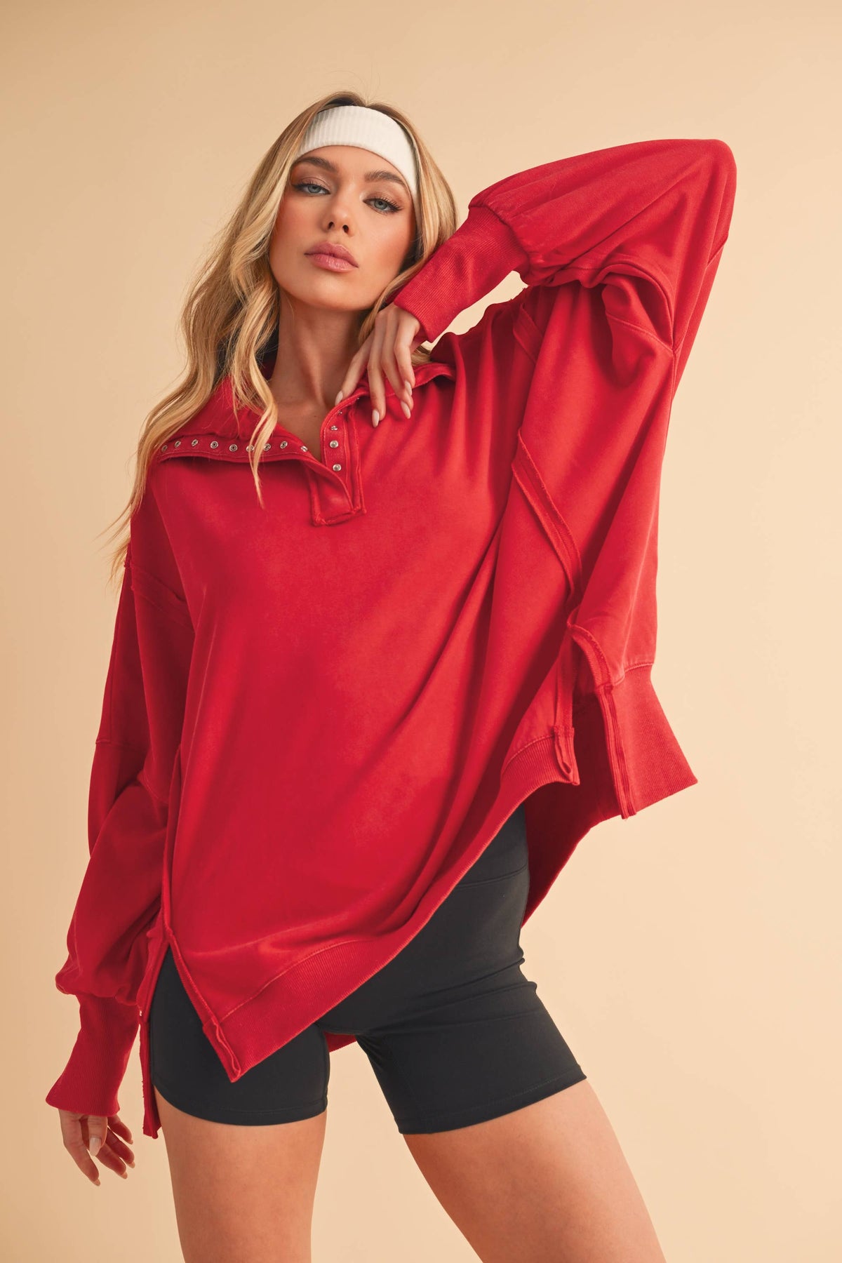 Henley Oversized Sweatshirt