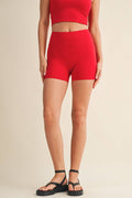 Red Biker Shorts