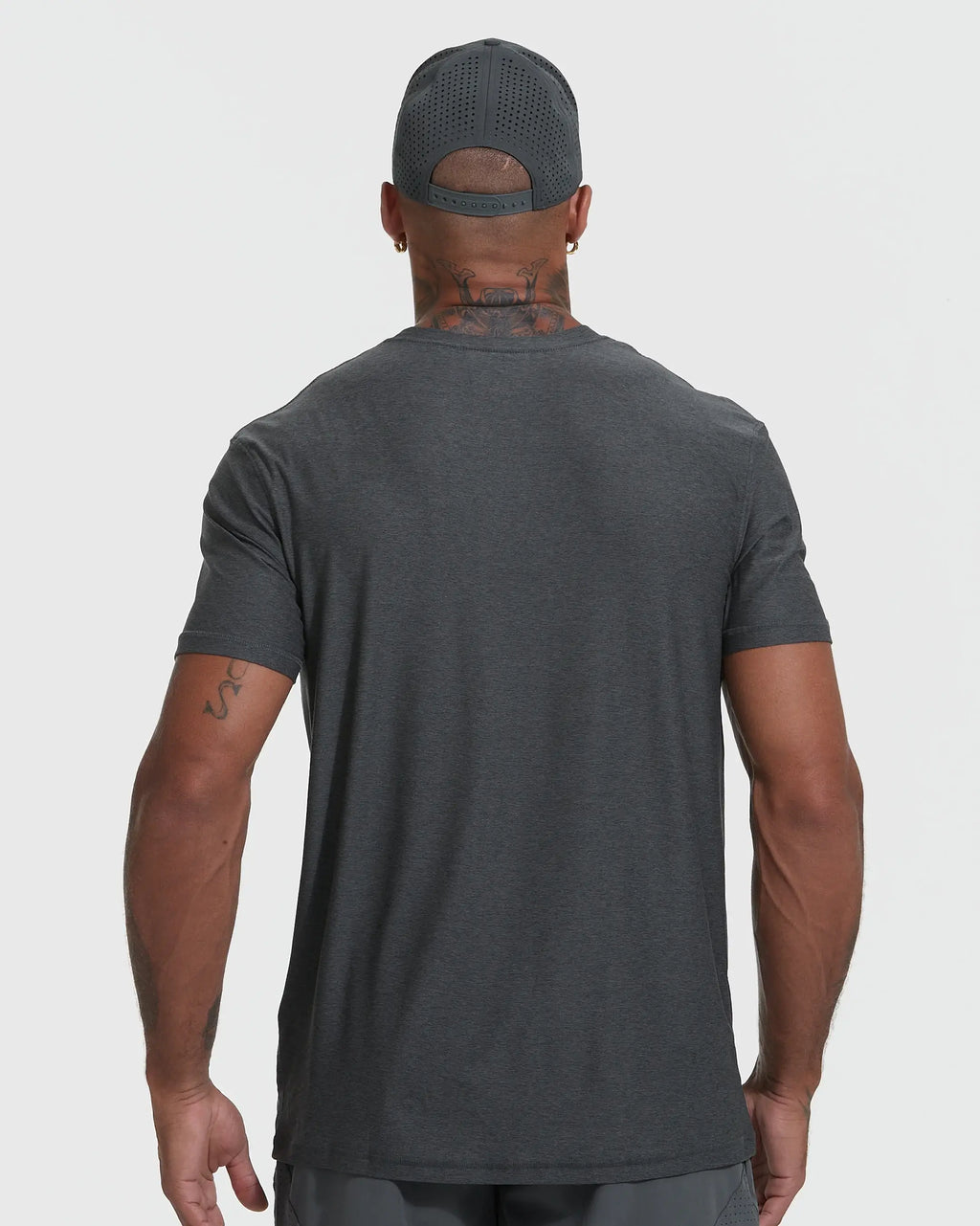 Short Sleeve T-Shirt | Active Crew Neck | Charcoal Heather Gray