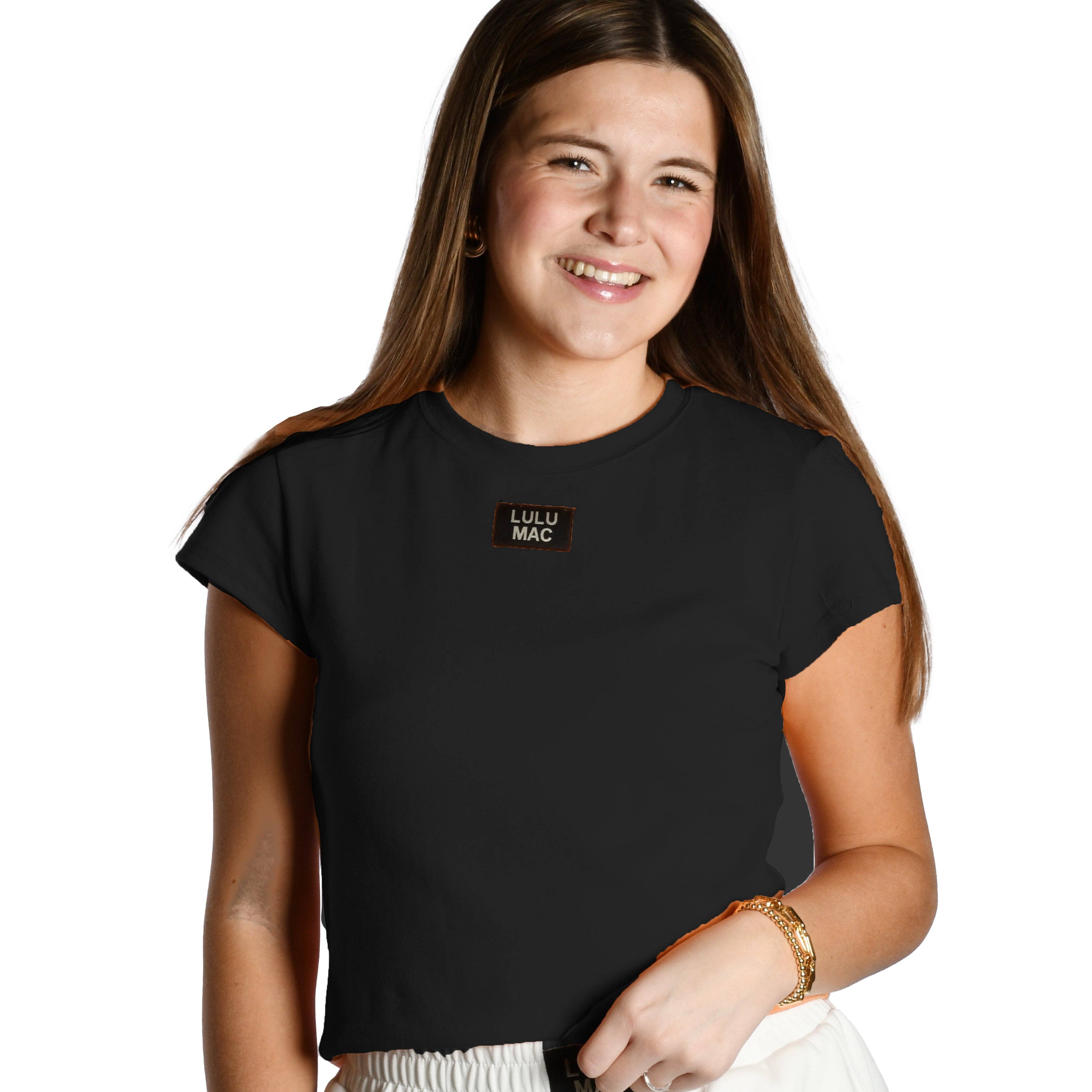 BABY DOLL TOP-BLACK