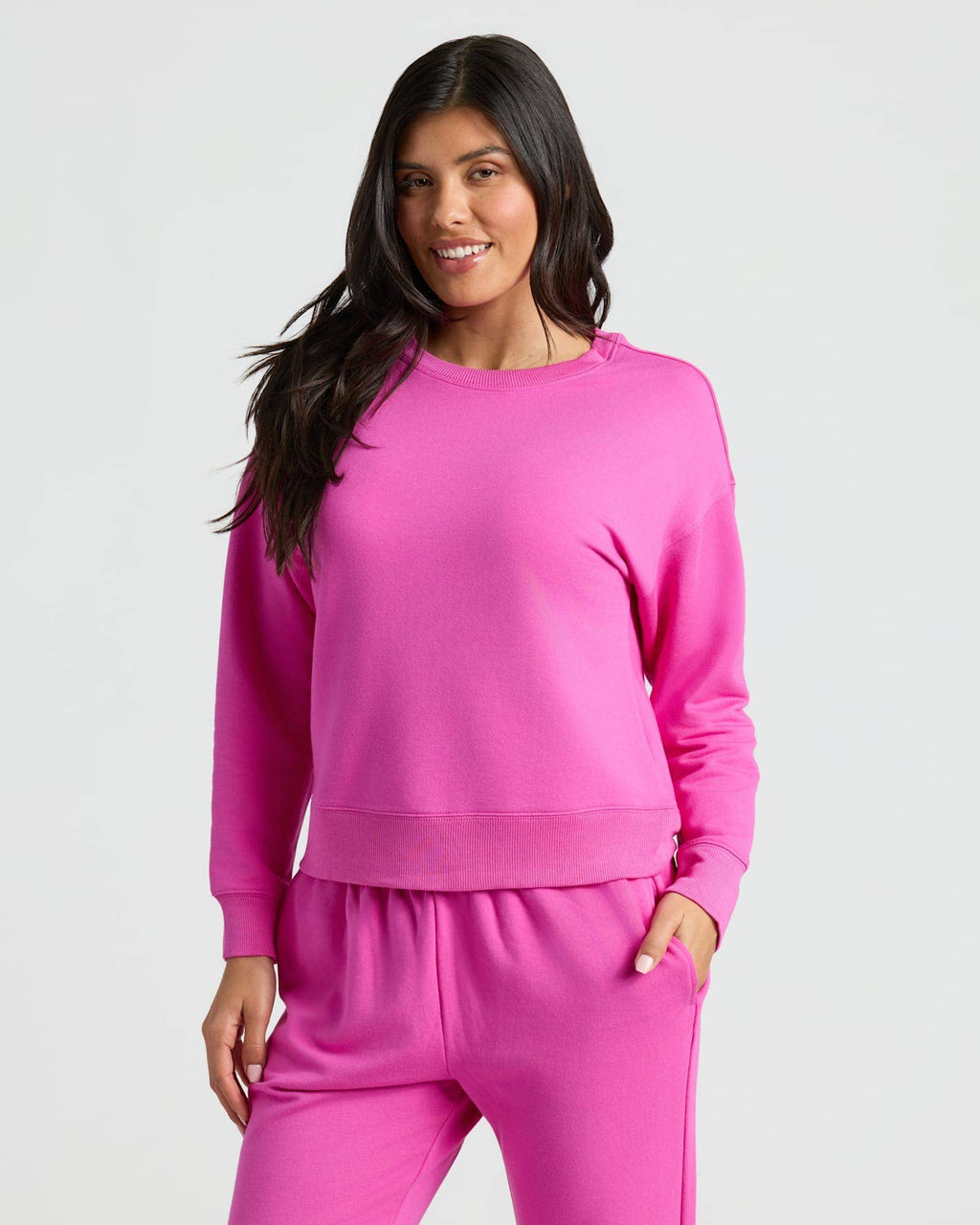 Electric Fuchsia Pullover Crew