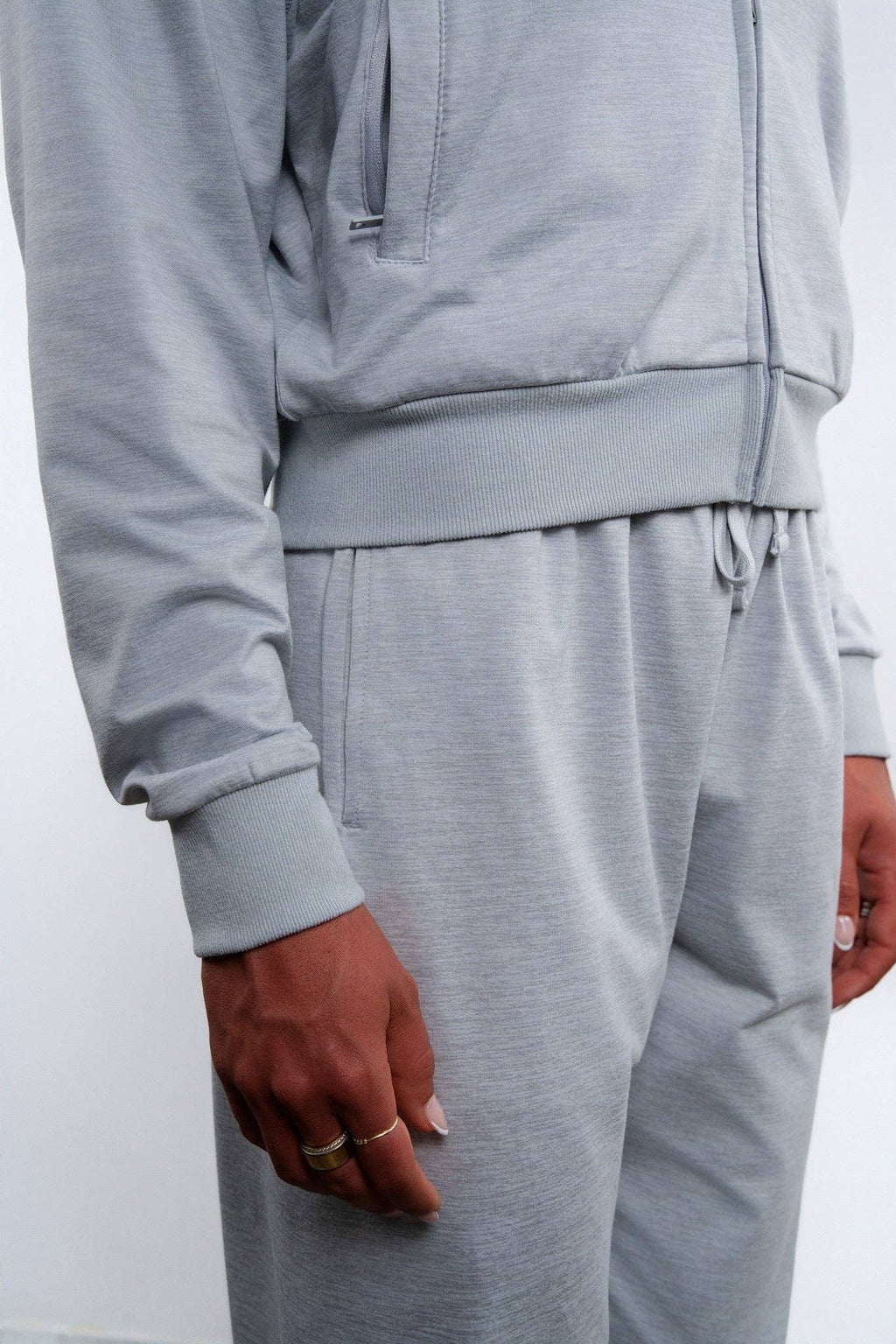 Vitality Marshmallow Zip Up Jacket - Stone Heather