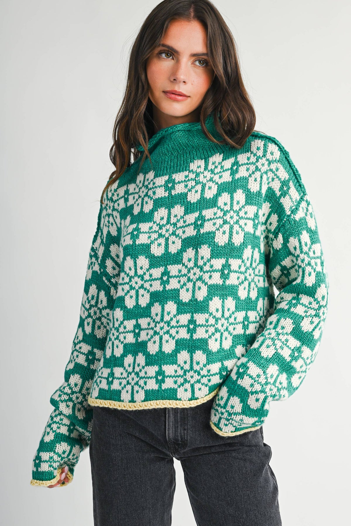 Winter Mock Neck Sweater