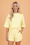 Butter Yellow Tee & Shorts Set