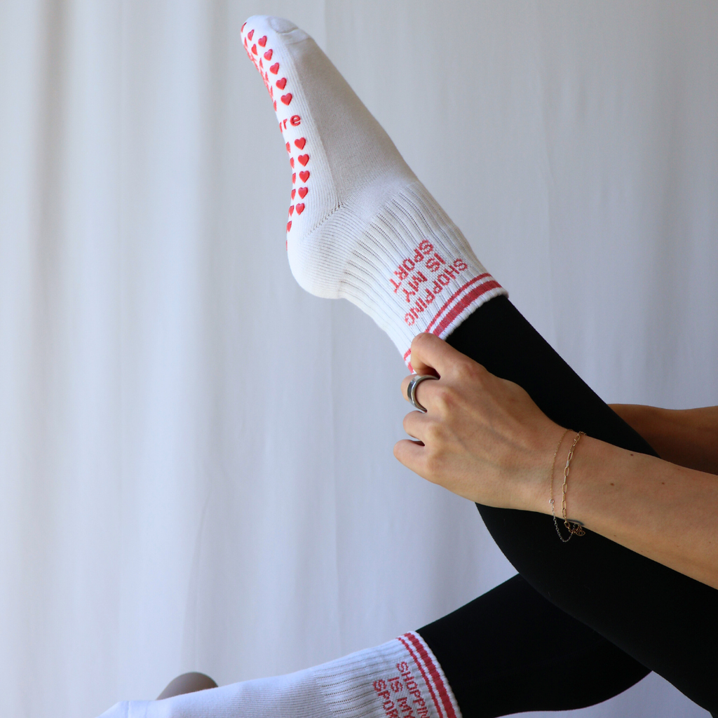 Shopping Is My Sport Grip Sock