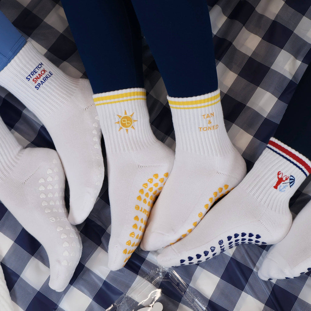 Tan and Toned Grip Socks