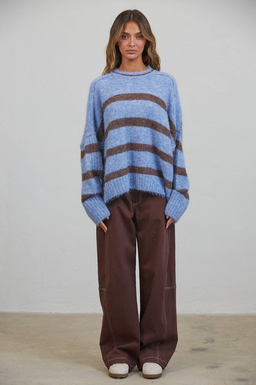 Boyfriend Fit Stripe Sweater