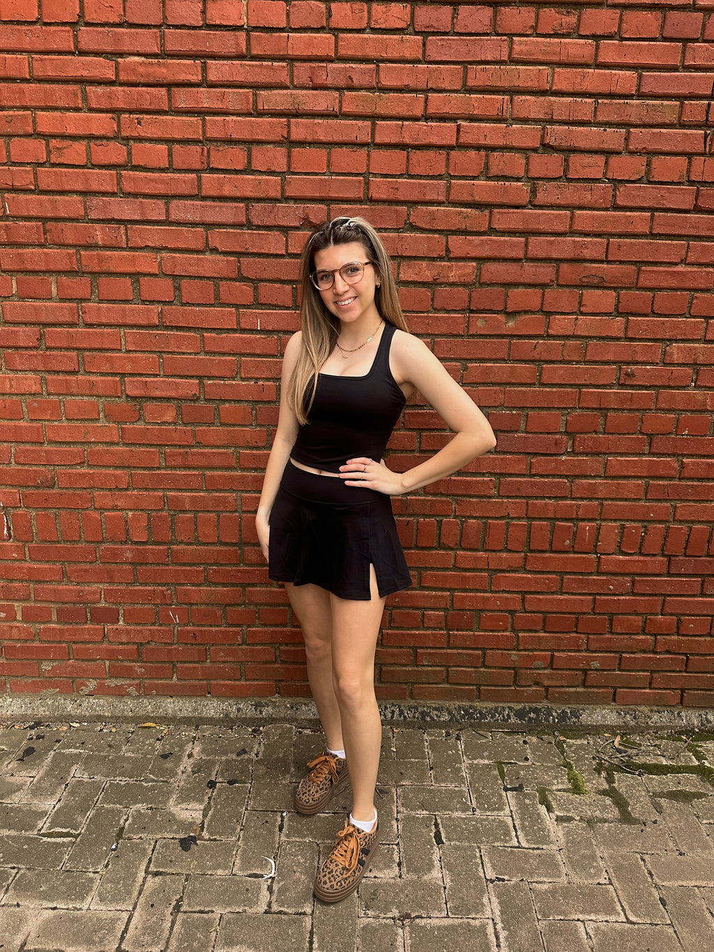 Athletic Set with Racerback Vest and A-line Skirt