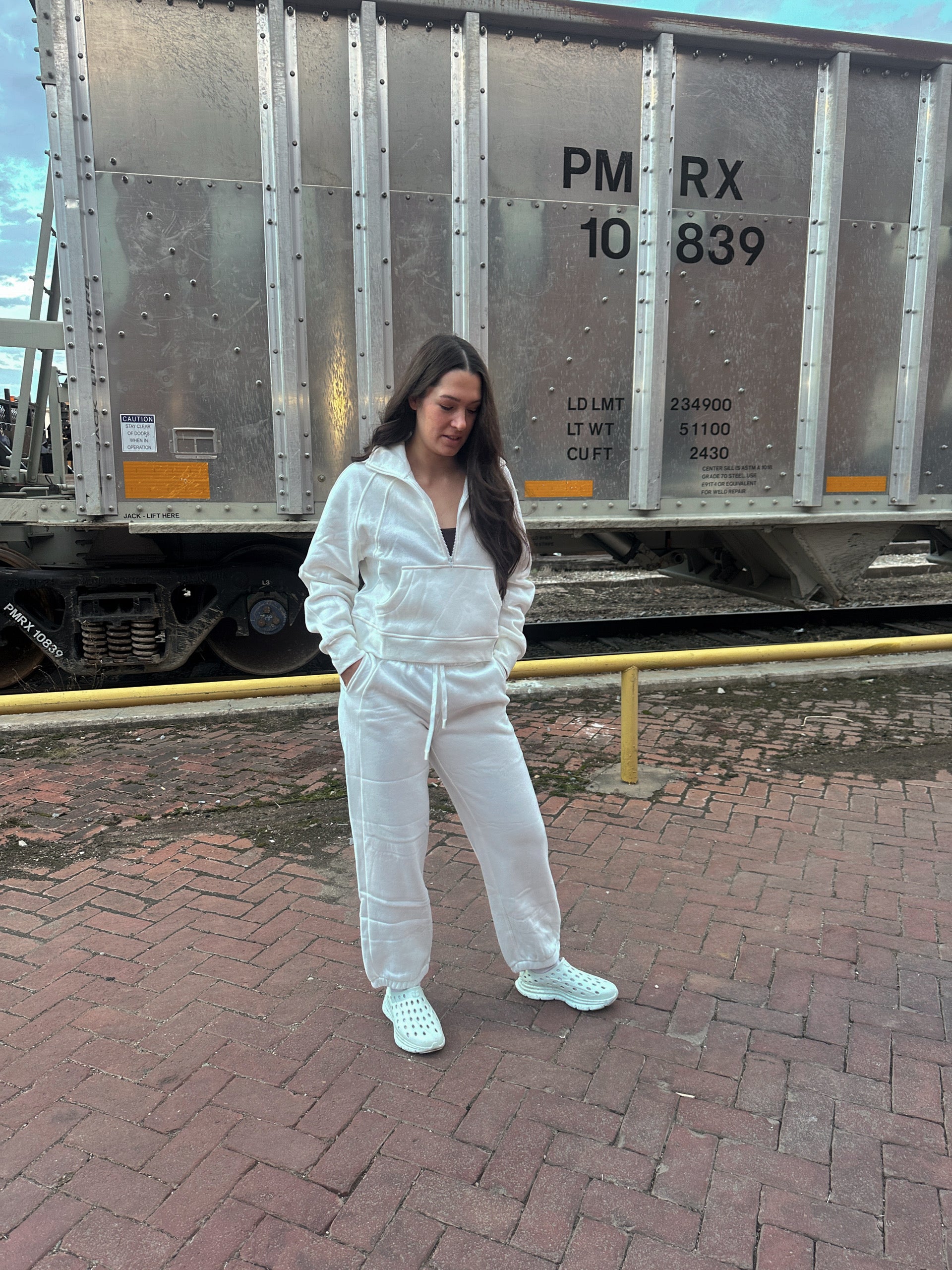 Dove Funnel Neck Half Zip